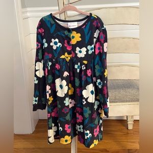 Hanna Andersson navy and floral dress size 6-7